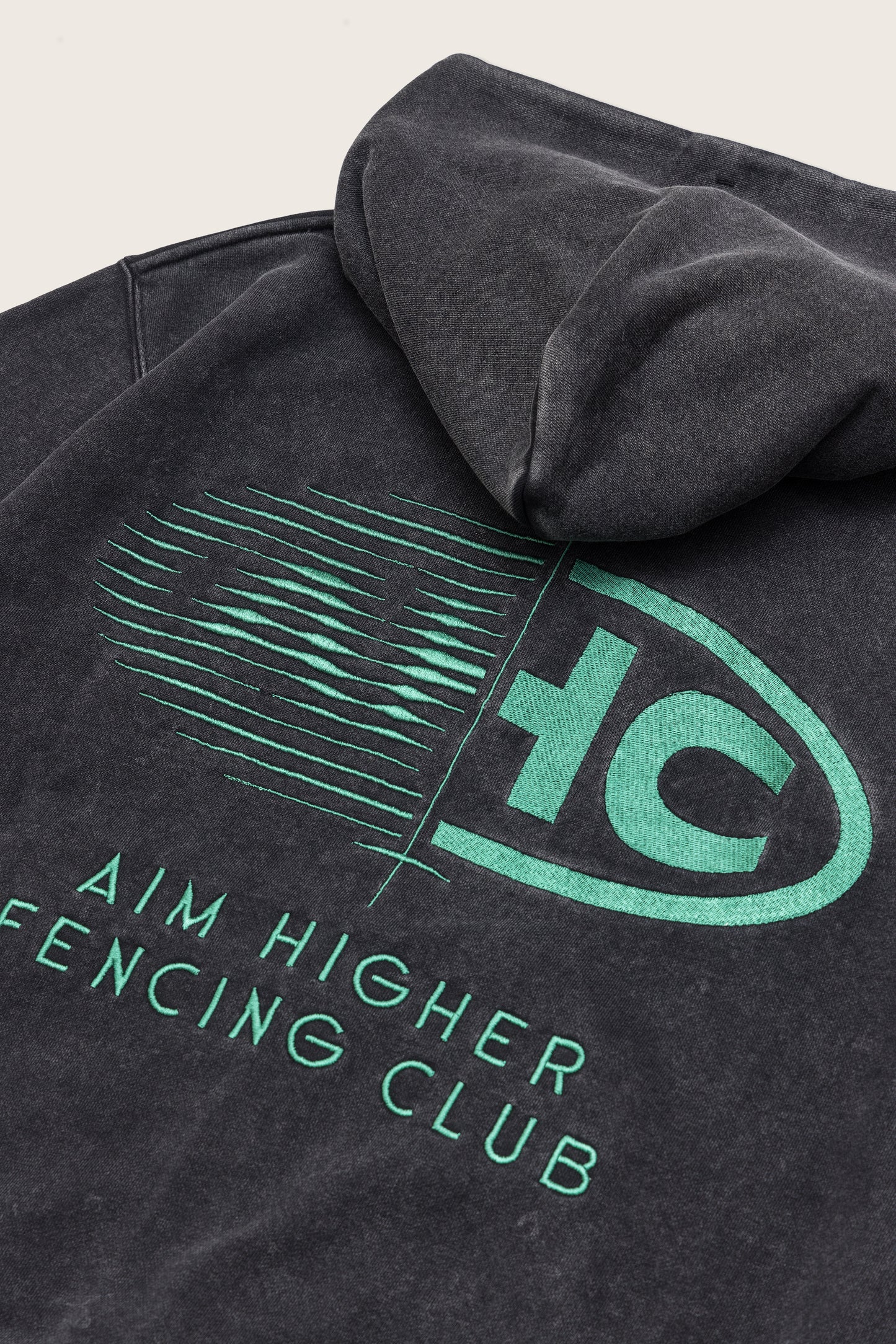 Aim Higher Club x Ryan Choi Washed Charcoal Zip Up Hoodies