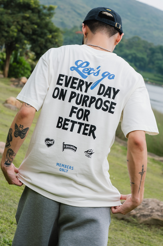 (Pre-order) Aim Higher Club Unisex Everyday on Purpose Graphic Tee/ Cream
