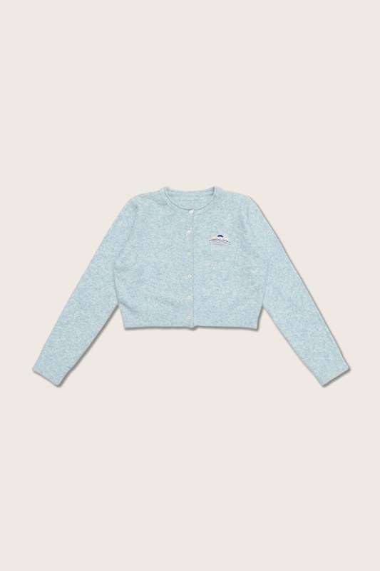 Aim Higher Club ♥ Cinnamoroll On The Bar Women Knit Cardigan/ Flecking Baby Blue