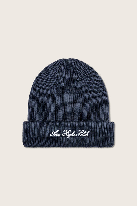Aim Higher Club Beanie/ Washed Navy