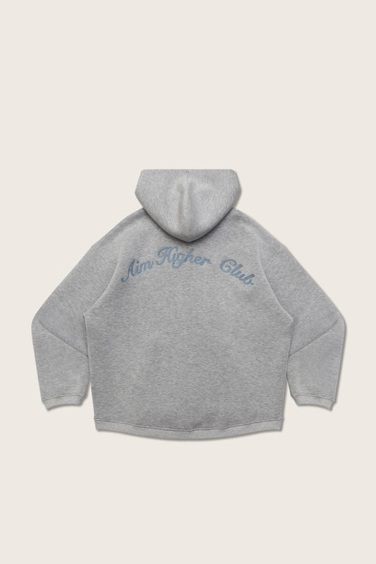 Aim Higher Club Unisex Cloud Zip Up Hoodie/ Flecking Grey