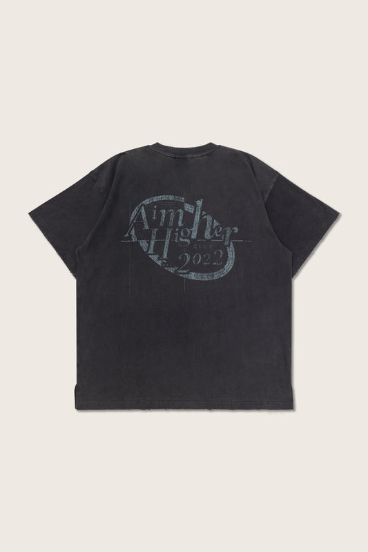 Aim Higher Club Graphic Tee/ Washed Grey