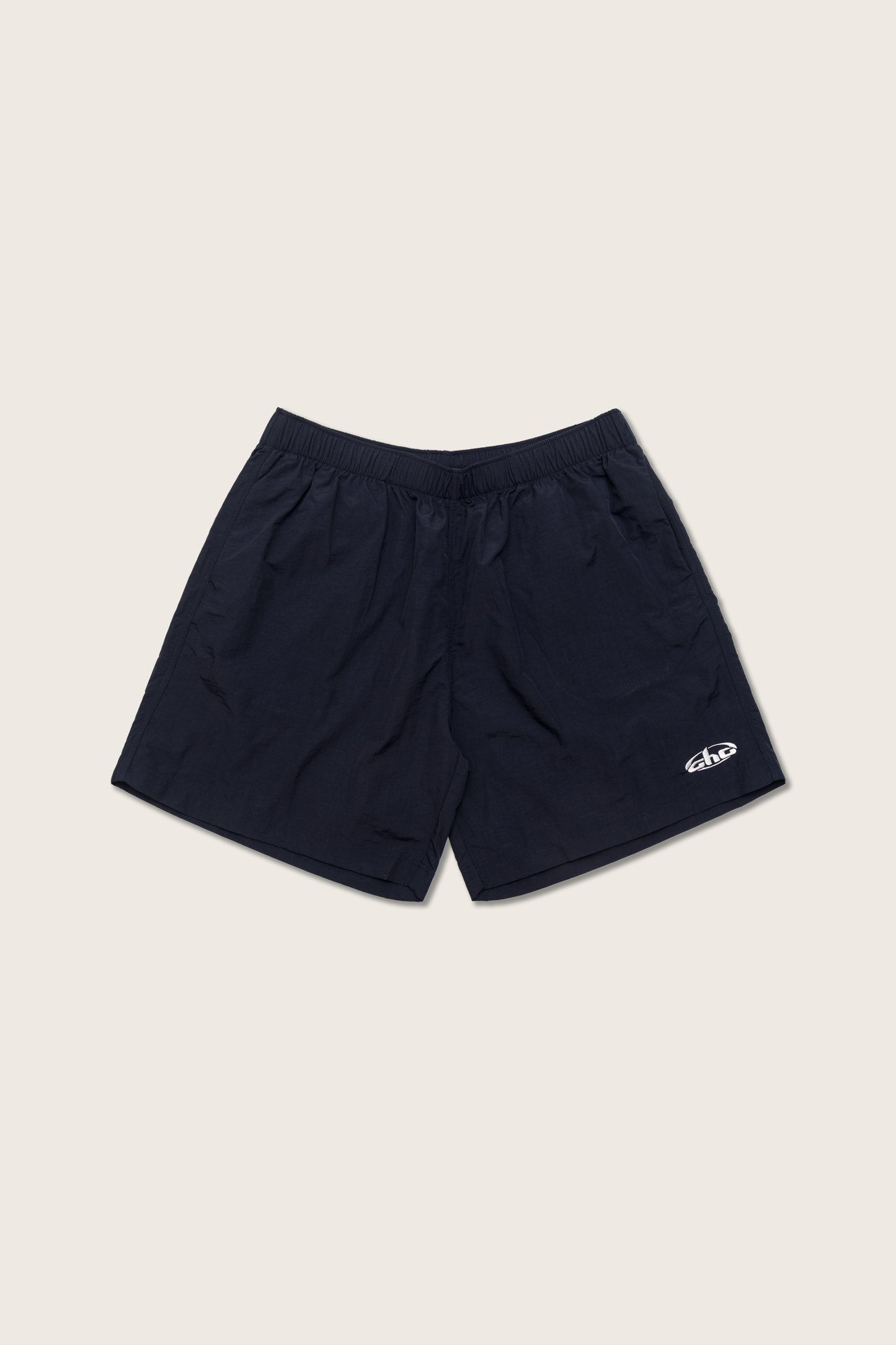 Aim Higher Club Unisex Retro Oval Logo Nylon Shorts/ Navy