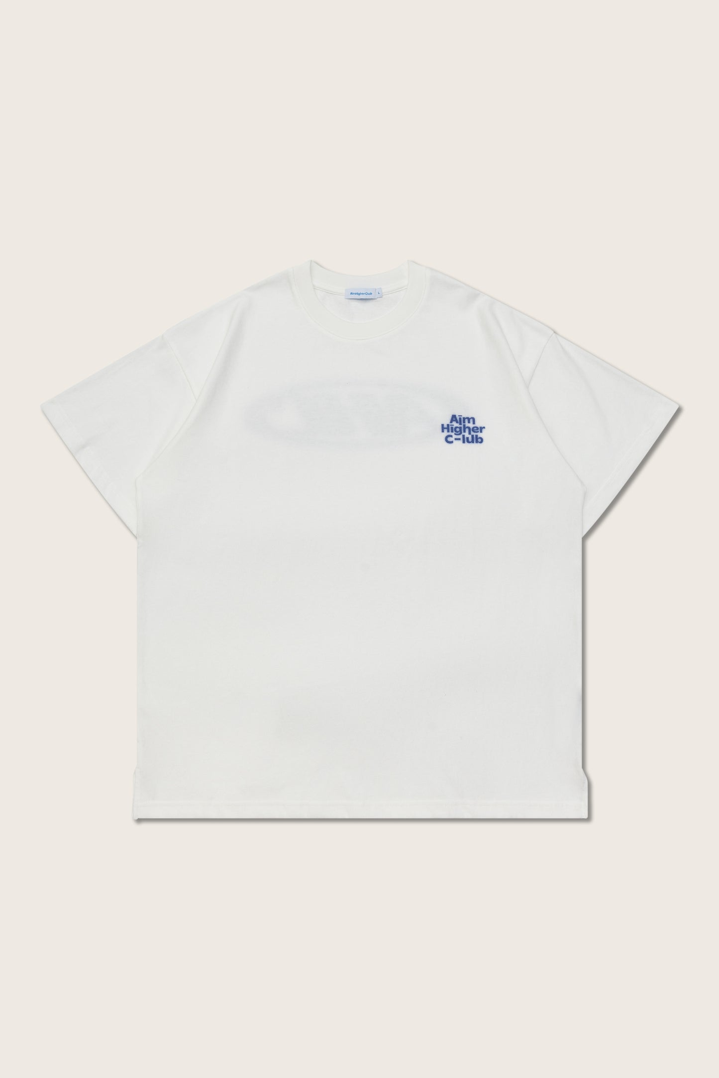 Aim Higher Club Unisex Retro Oval Logo Tee/ Off White