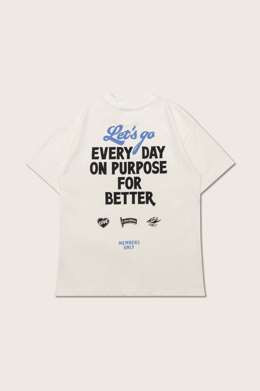(Pre-order) Aim Higher Club Everyday on Purpose Unisex Graphic Tee/ Cream