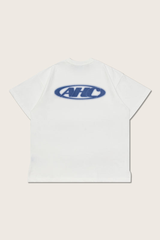 Aim Higher Club Unisex Retro Oval Logo Tee/ Off White