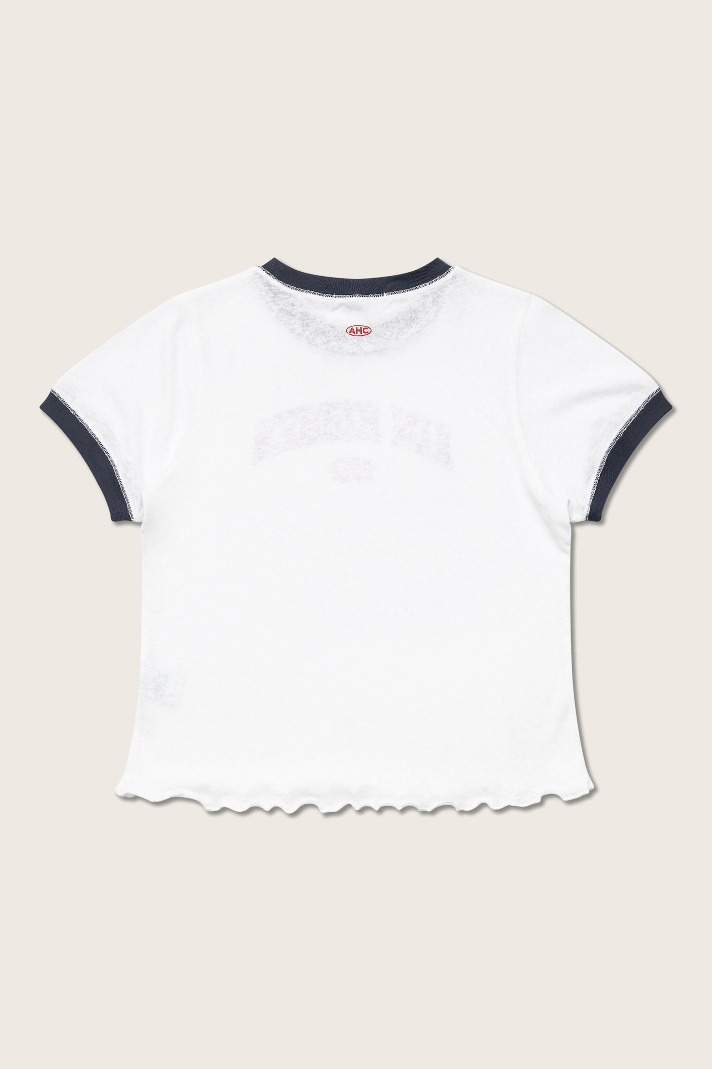 Aim Higher Club Ruffle Ringer Tee/ Off White