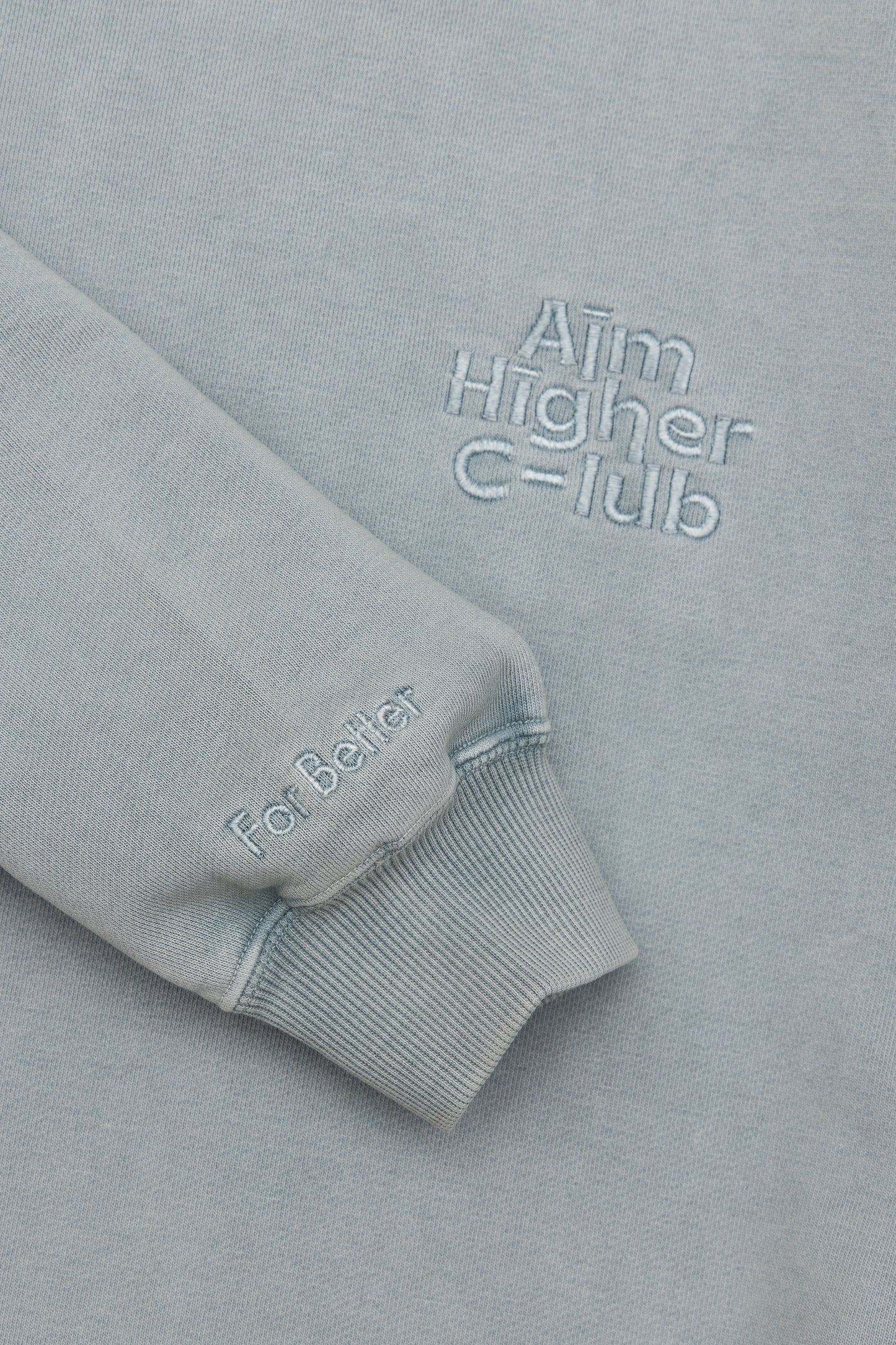 Aim Higher Club Unisex Crewneck Sweatshirt/ Washed Powder Blue Grey