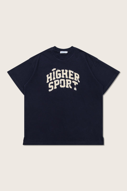 Aim Higher Club Sport Distressed Unisex Tee/ Navy