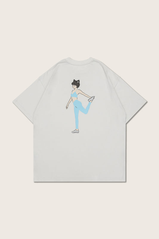 Aim Higher Club X PEEP Graphic Tee/ Grey Sand