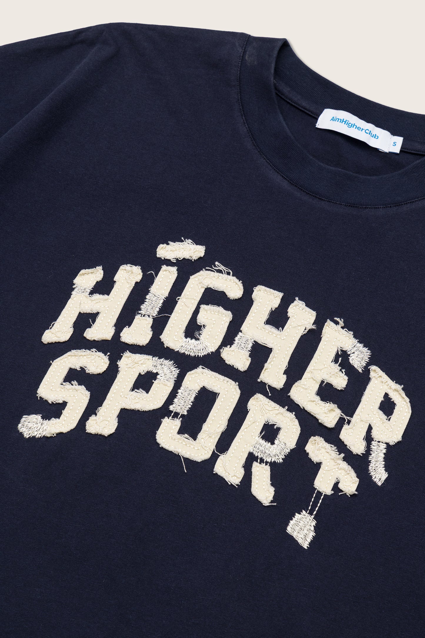 Aim Higher Club Sport Distressed Unisex Tee/ Navy