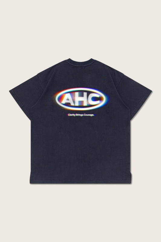 Aim Higher Club × Orbis Clarity Brings Courage Unisex Logo Tee/ Navy