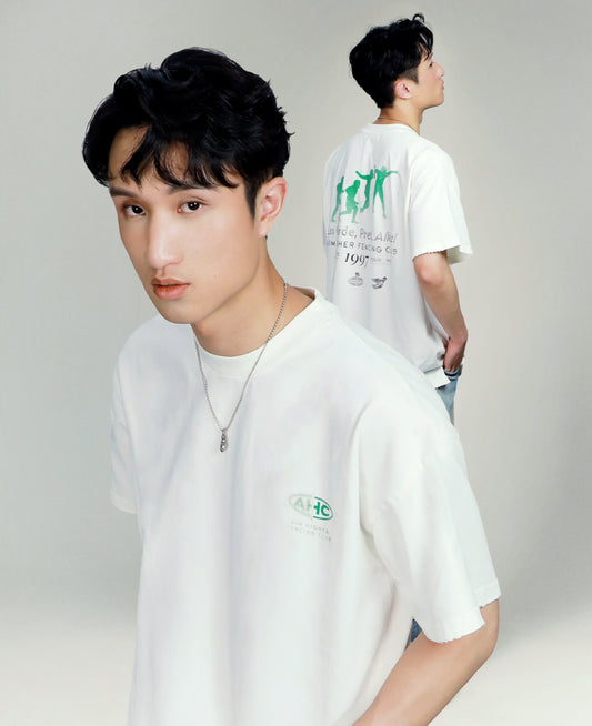 Aim Higher Club x Ryan Choi Unisex Graphic Tee/ Cream