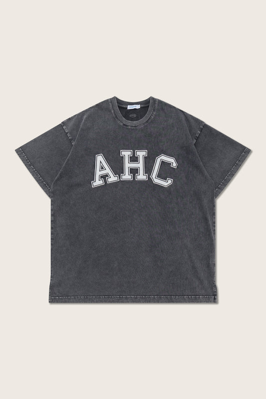 Aim Higher Club Unisex College Tee/ Washed Charcoal
