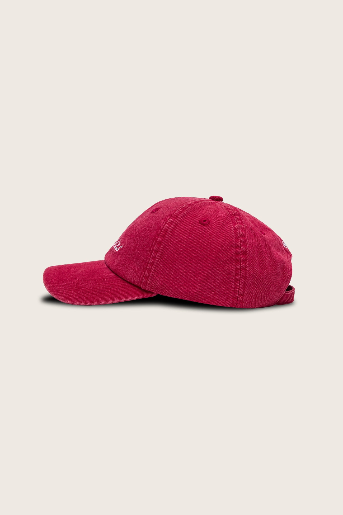 Aim Higher Club Light Washed Classic Script Cap/ Red