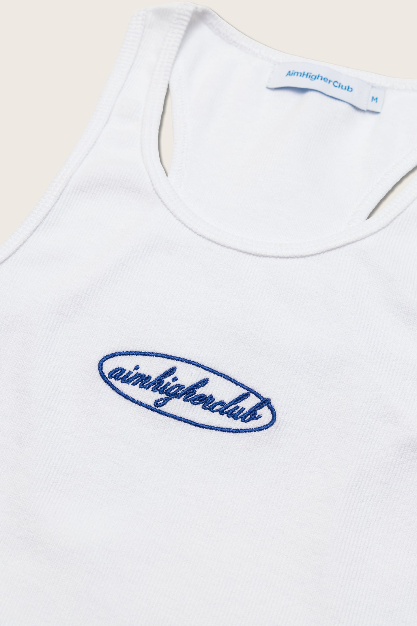 Aim Higher Club Women Oval Logo Tank Top/ White-Navy