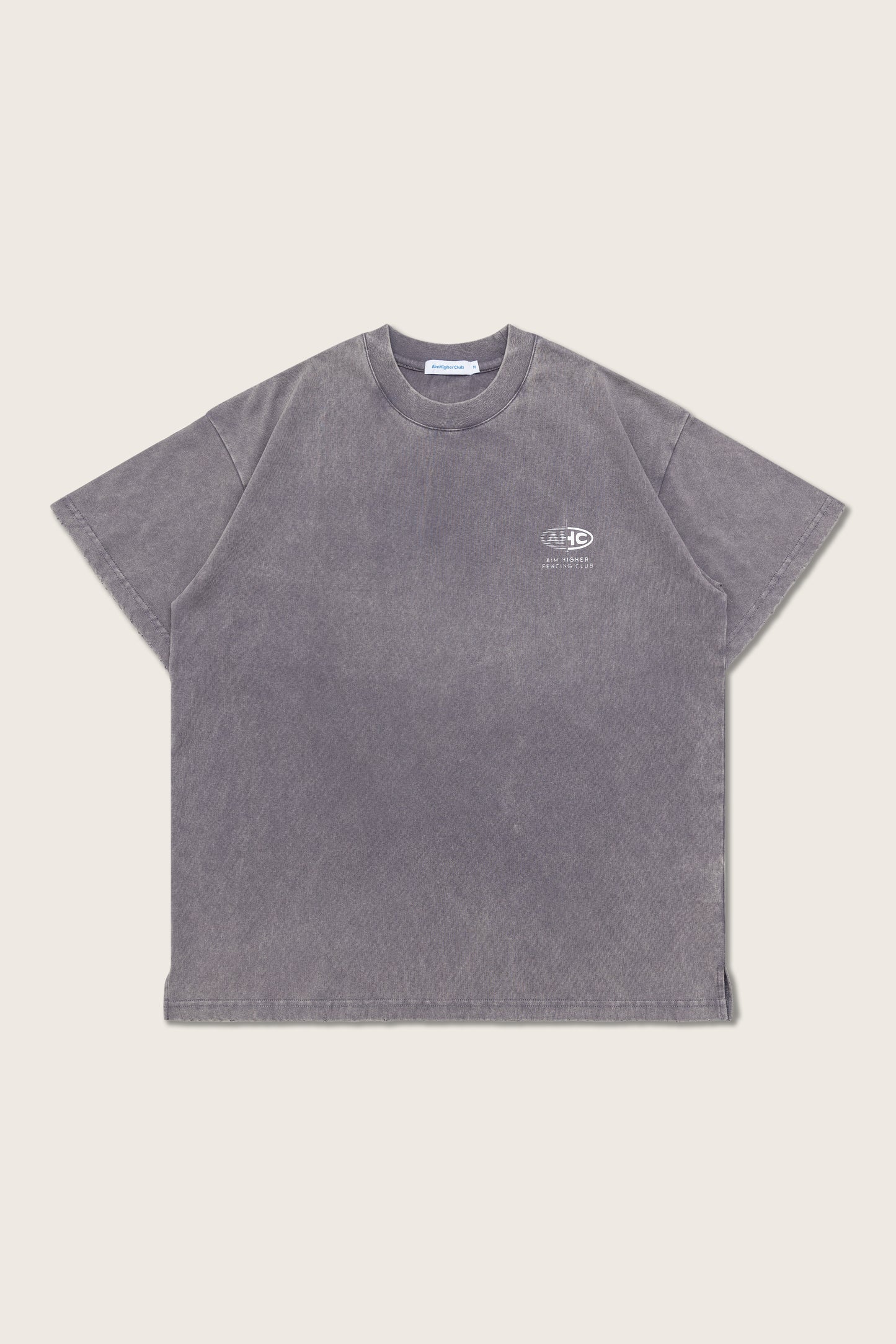 Aim Higher Club x Ryan Choi Logo Tee/ Washed Light Grey