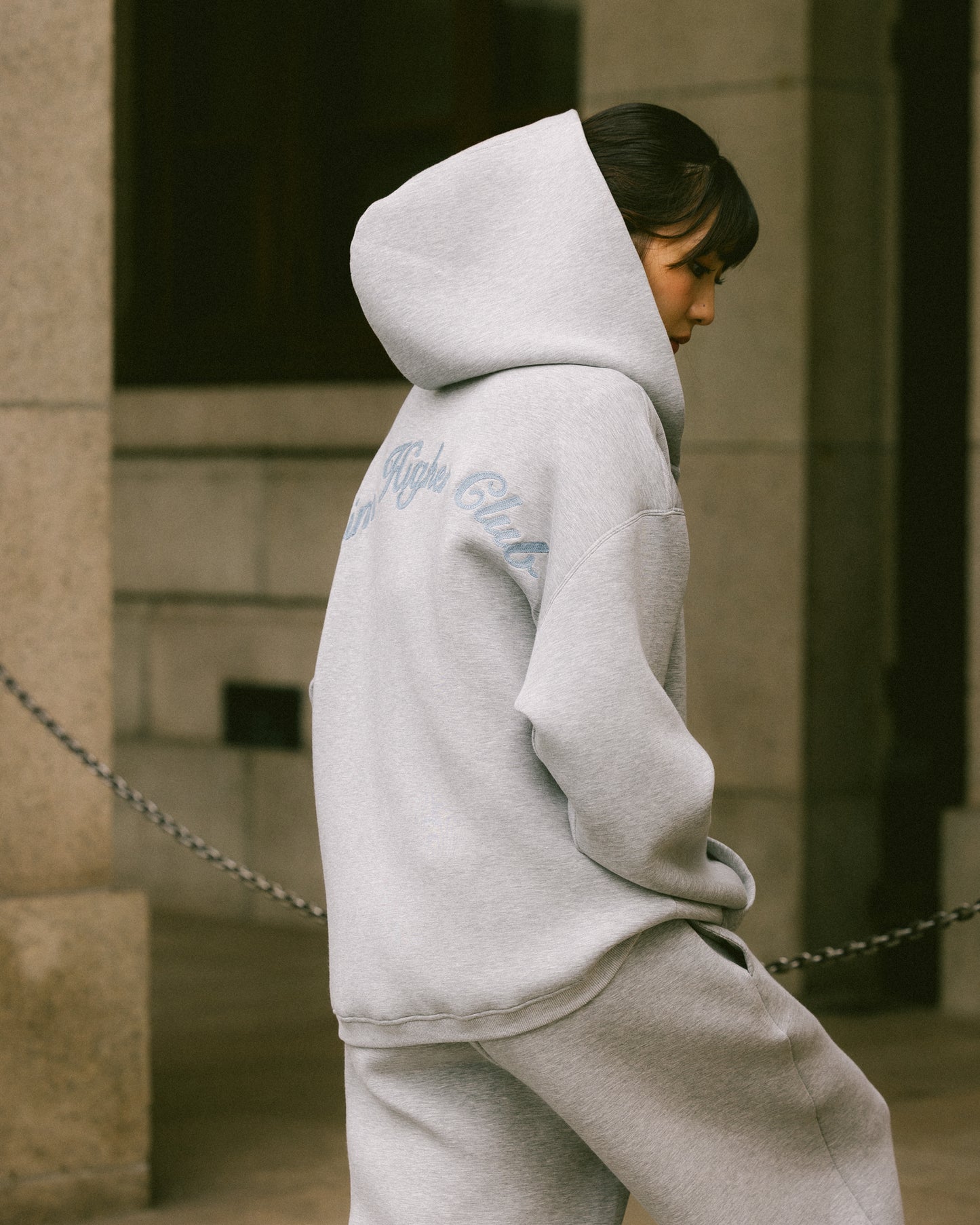 Aim Higher Club Cloud Zip Up Hoodie/ Flecking Grey