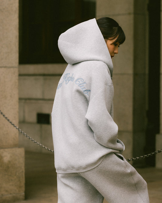 Aim Higher Club Unisex Cloud Zip Up Hoodie/ Flecking Grey