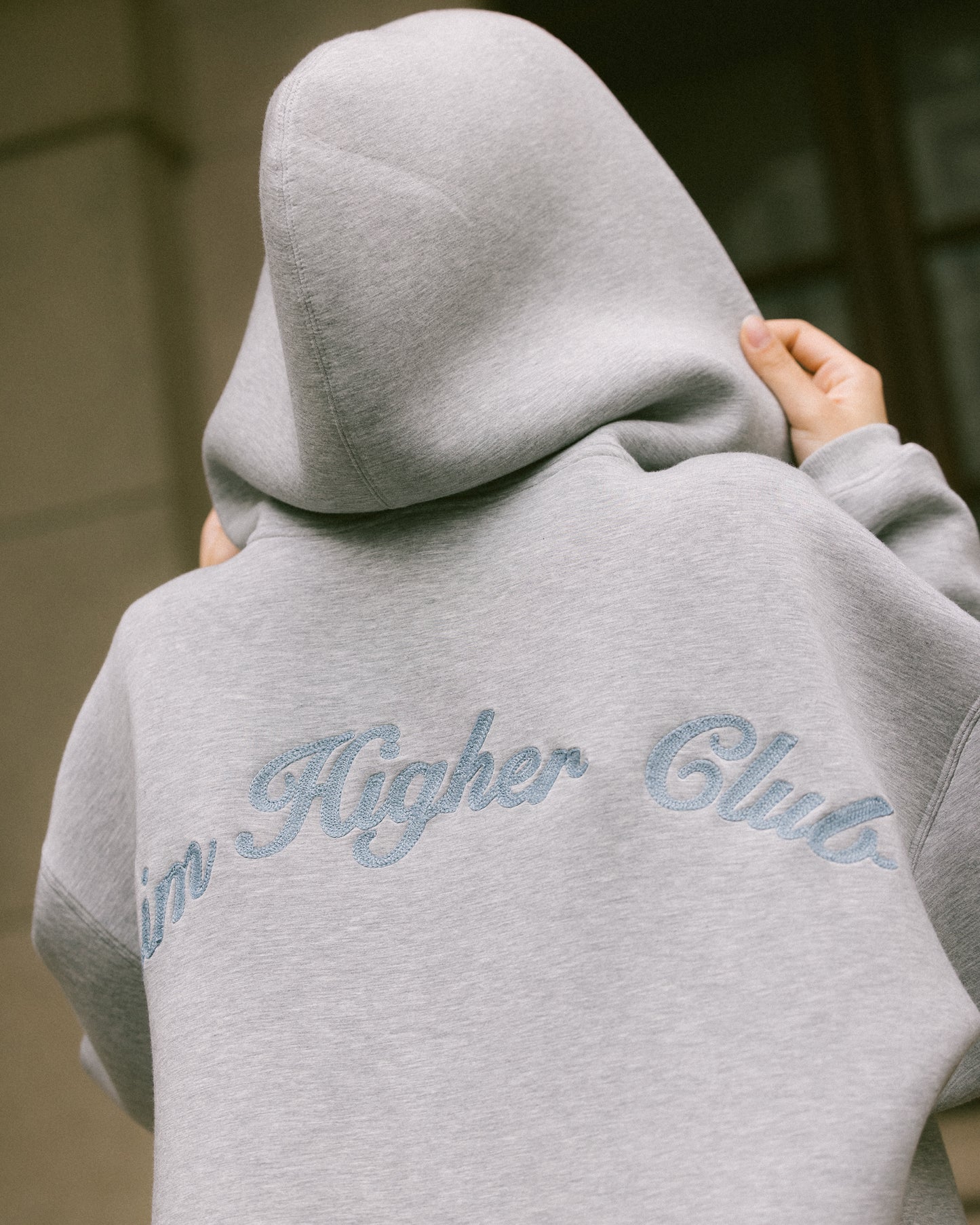 Aim Higher Club Cloud Zip Up Hoodie/ Flecking Grey