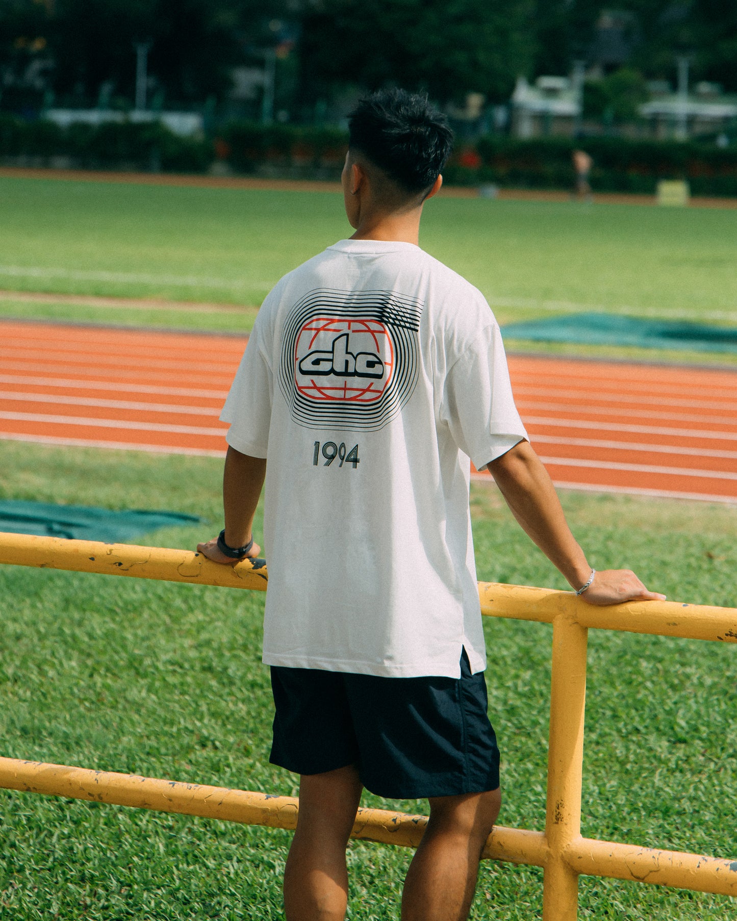 Aim Higher Club Track Graphic Tee/ Off White