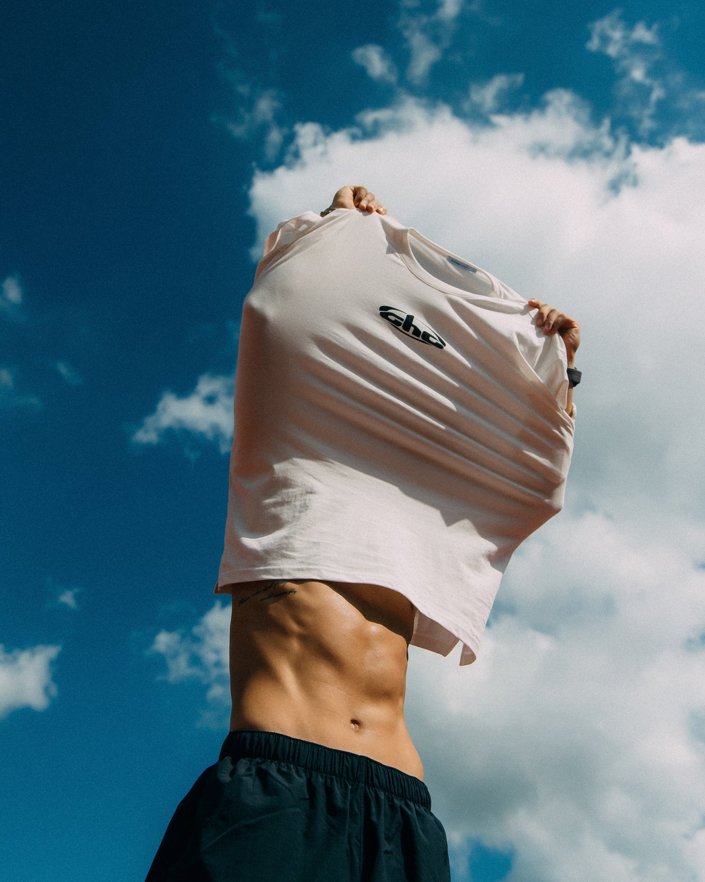 Aim Higher Club Track Graphic Tee/ Off White