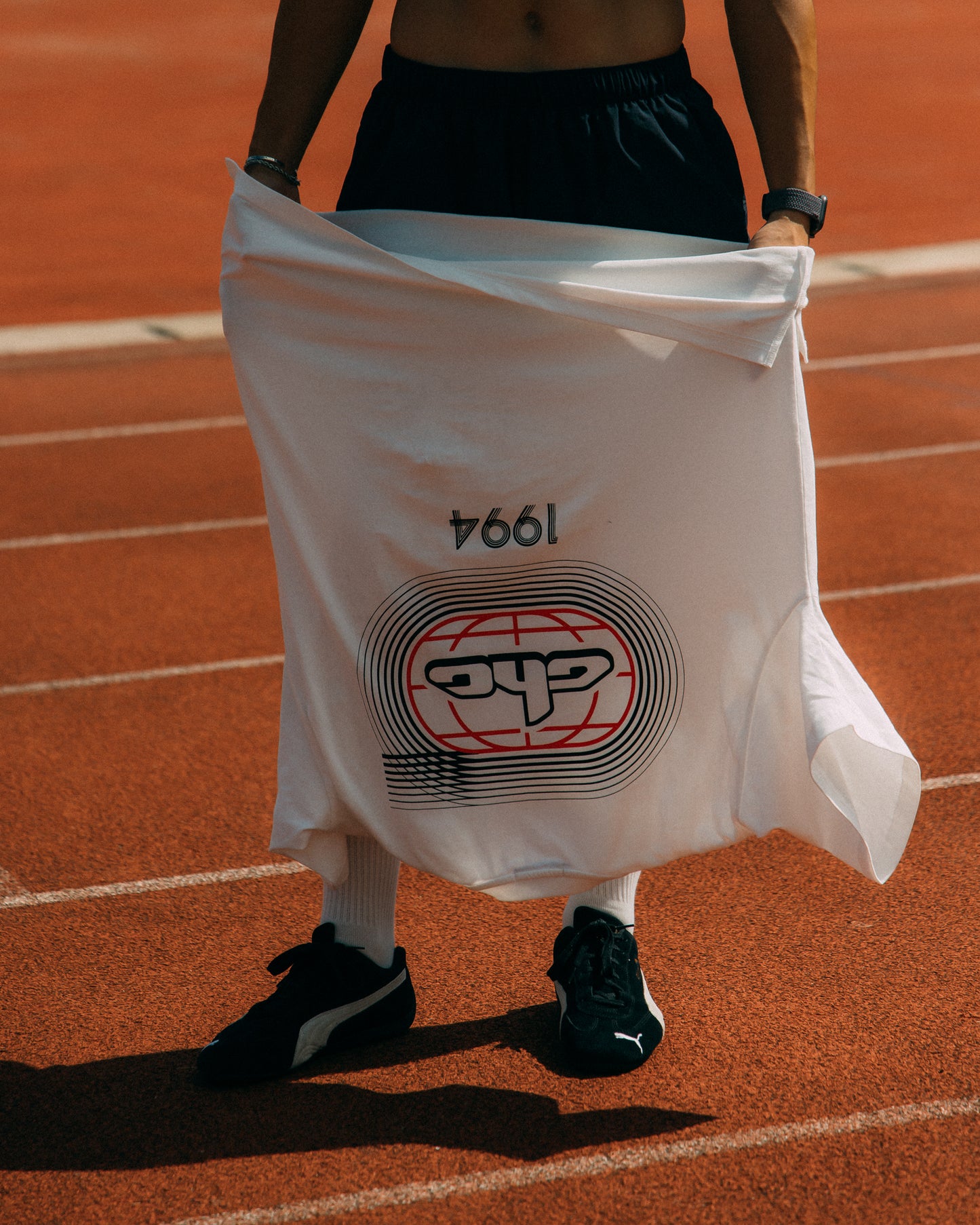 Aim Higher Club Track Graphic Tee/ Off White