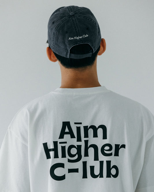 Aim Higher Club Unisex Logo Tee/ White