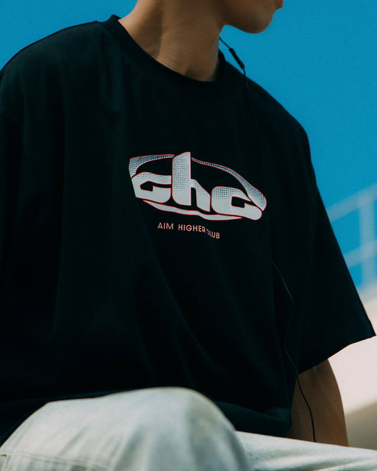 Aim Higher Club Track Retro Logo Tee/ Black