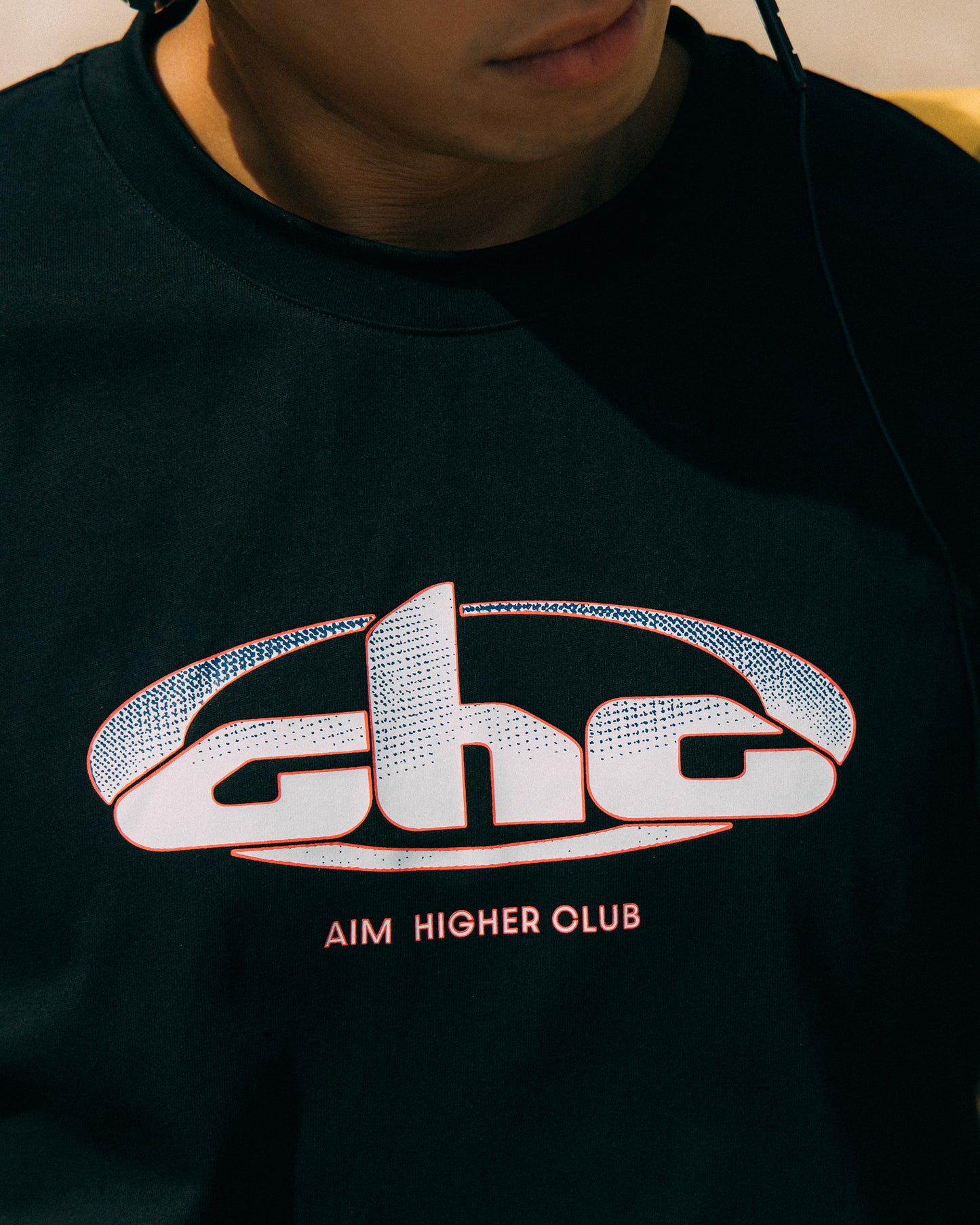 Aim Higher Club Track Retro Logo Tee/ Black