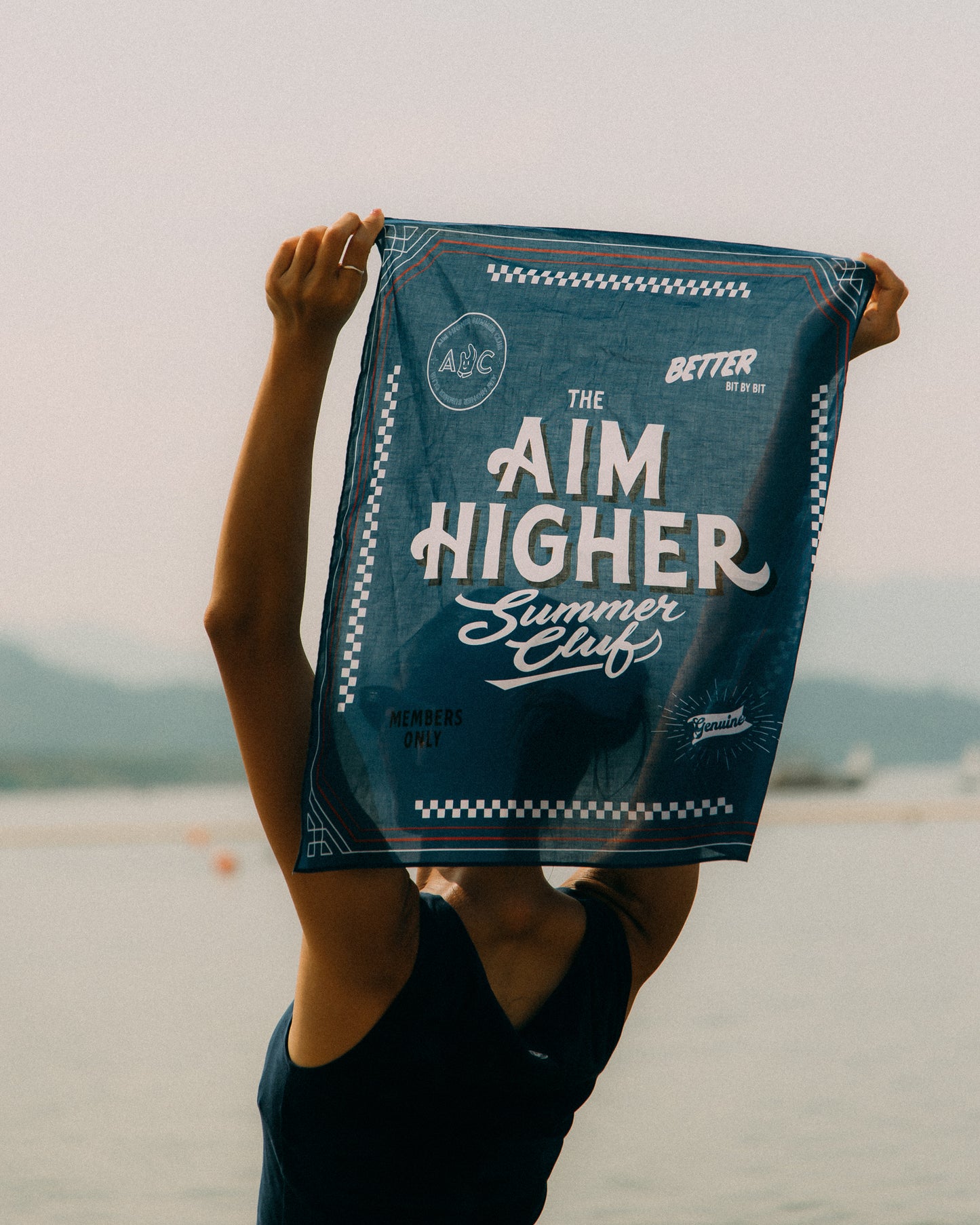 Aim Higher Club X Imaginary Mechanic Summer Club Bandana/ Navy