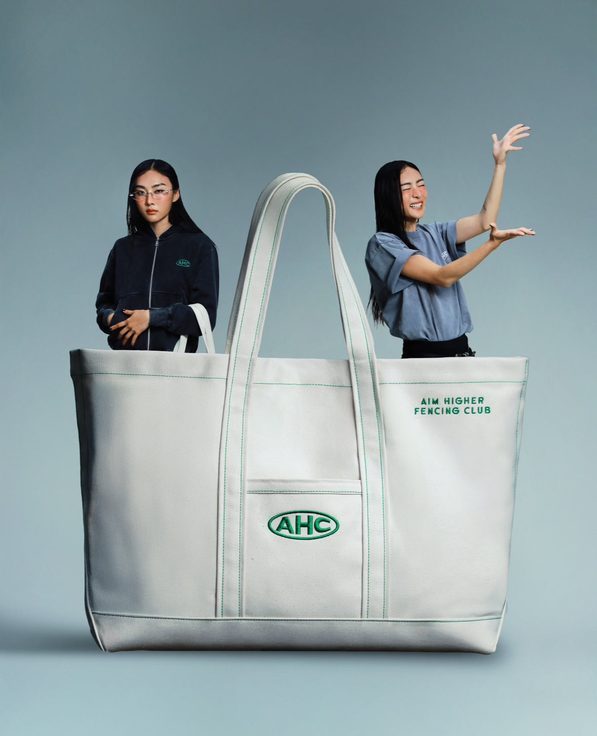 Aim Higher Club x Ryan Choi Classic Tote Bag/ Beige