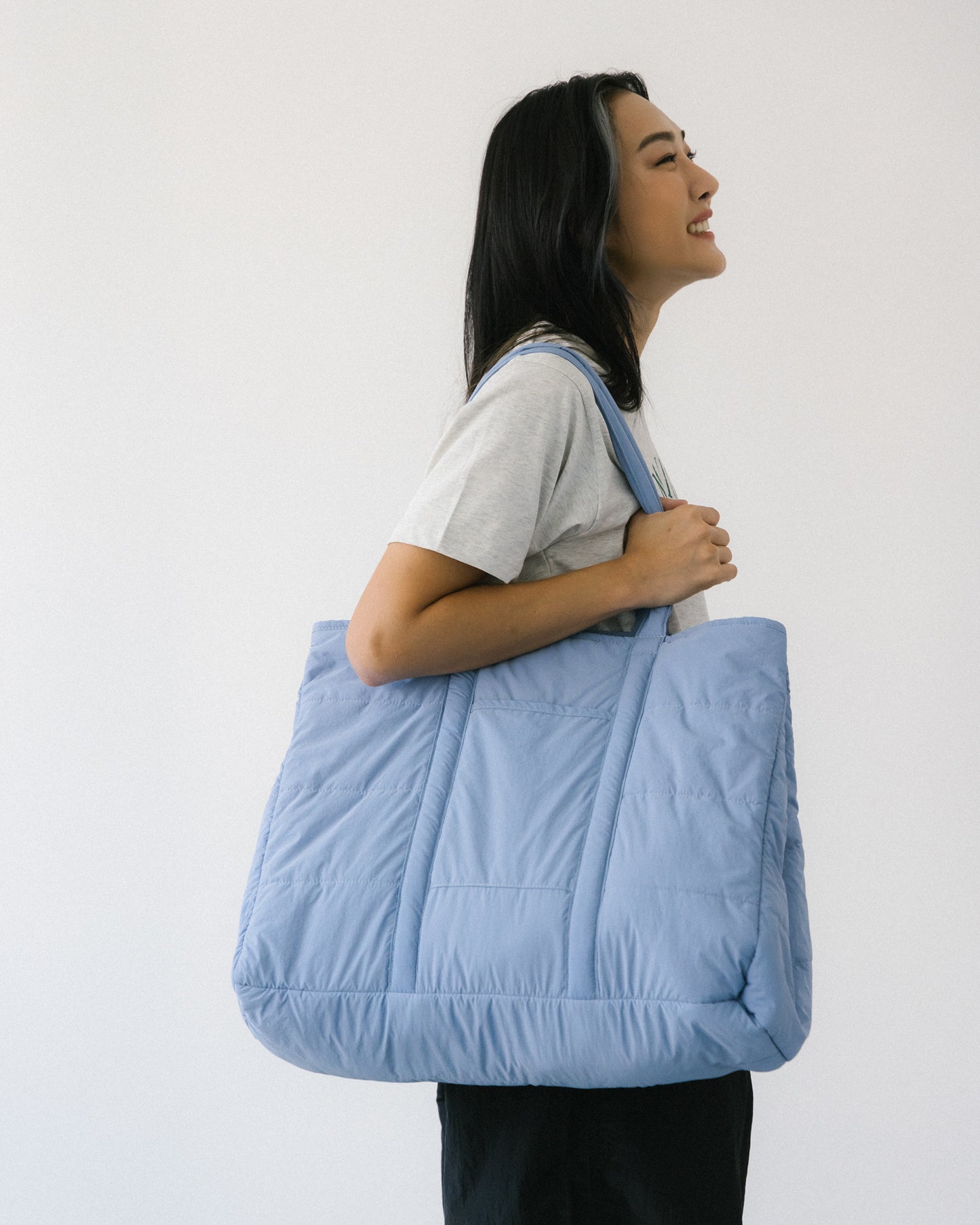 Aim Higher Club Convertible Cloud Tote Bag/ Baby Blue