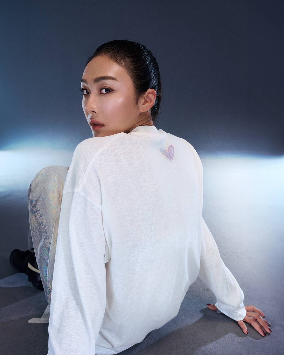 Aim Higher Club X Spellman Graphics Long Tee/ Off White