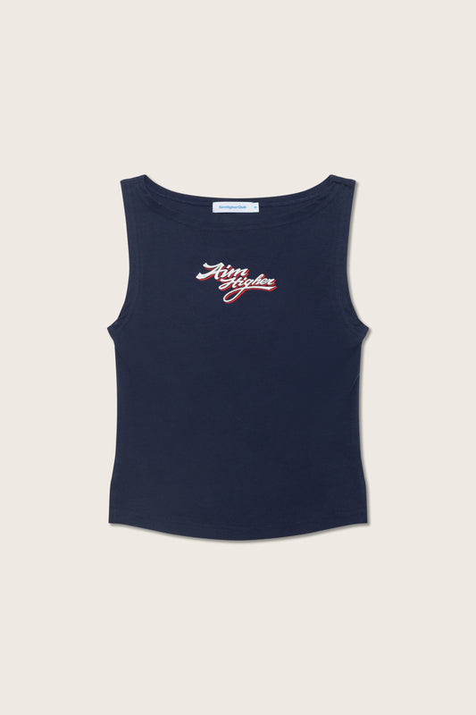 Aim Higher Club X Imaginary Mechanic Summer Club Sleeveless Women Top/ Navy