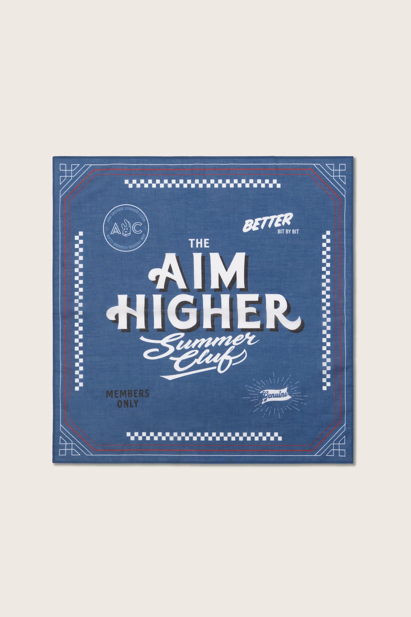 Aim Higher Club X Imaginary Mechanic Summer Club Bandana/ Navy