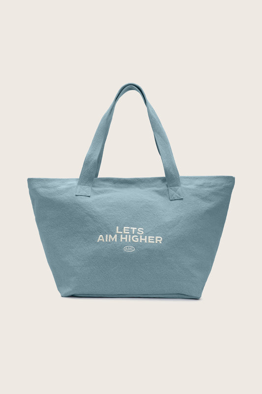 Aim Higher Club Tote Bag/ Water Blue