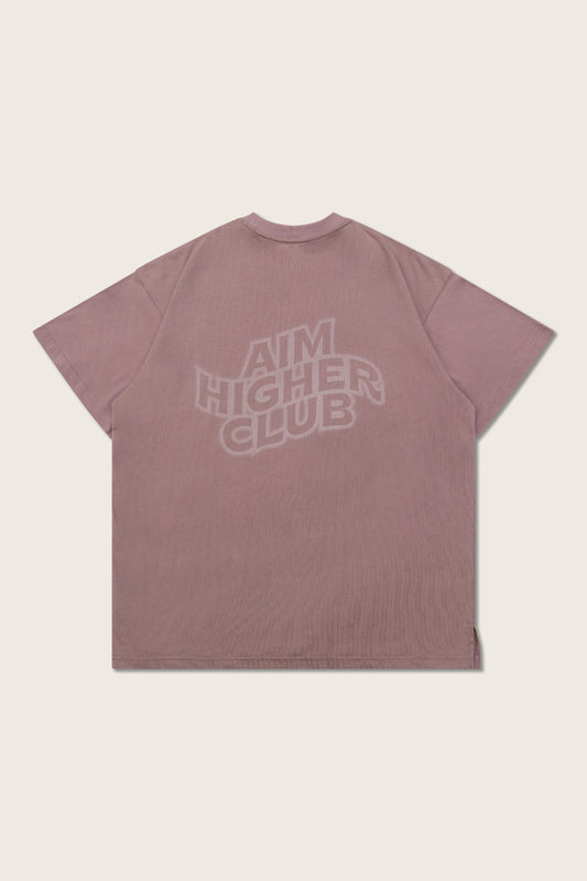 Aim Higher Club Unisex Wave Logo Tee/ Faded Purple