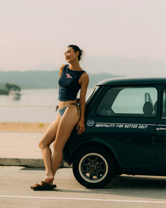 Aim Higher Club X Imaginary Mechanic Summer Club Sleeveless Women Top/ Navy