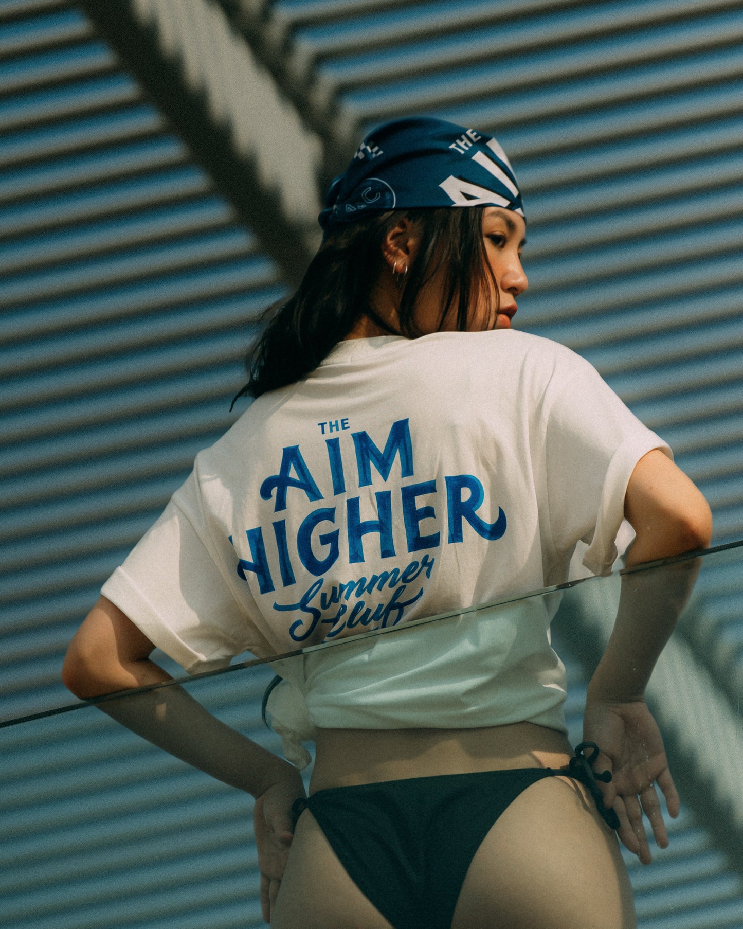 (Pre-Order) Aim Higher Club X Imaginary Mechanic Summer Club Unisex Logo Tee/ White