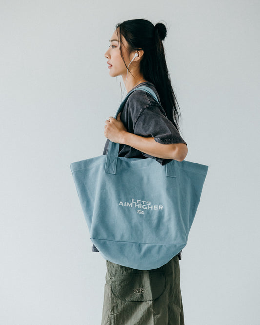 Aim Higher Club Tote Bag/ Water Blue