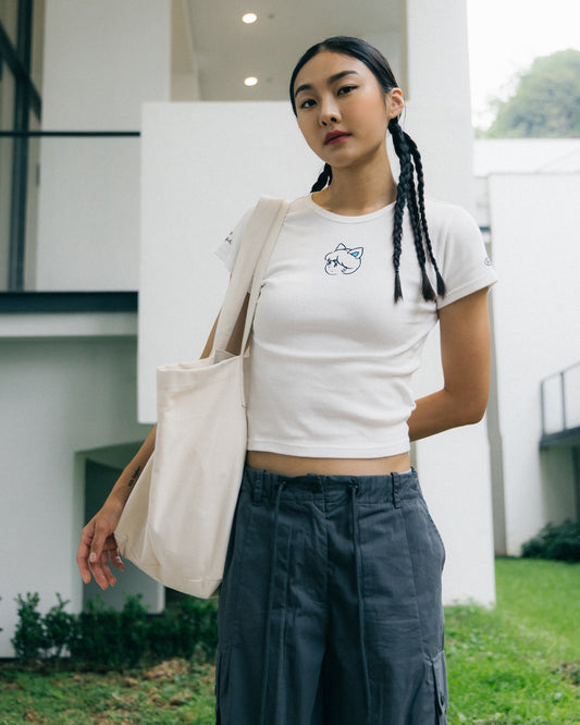 Aim Higher Club X PEEP Baby Tee/ White