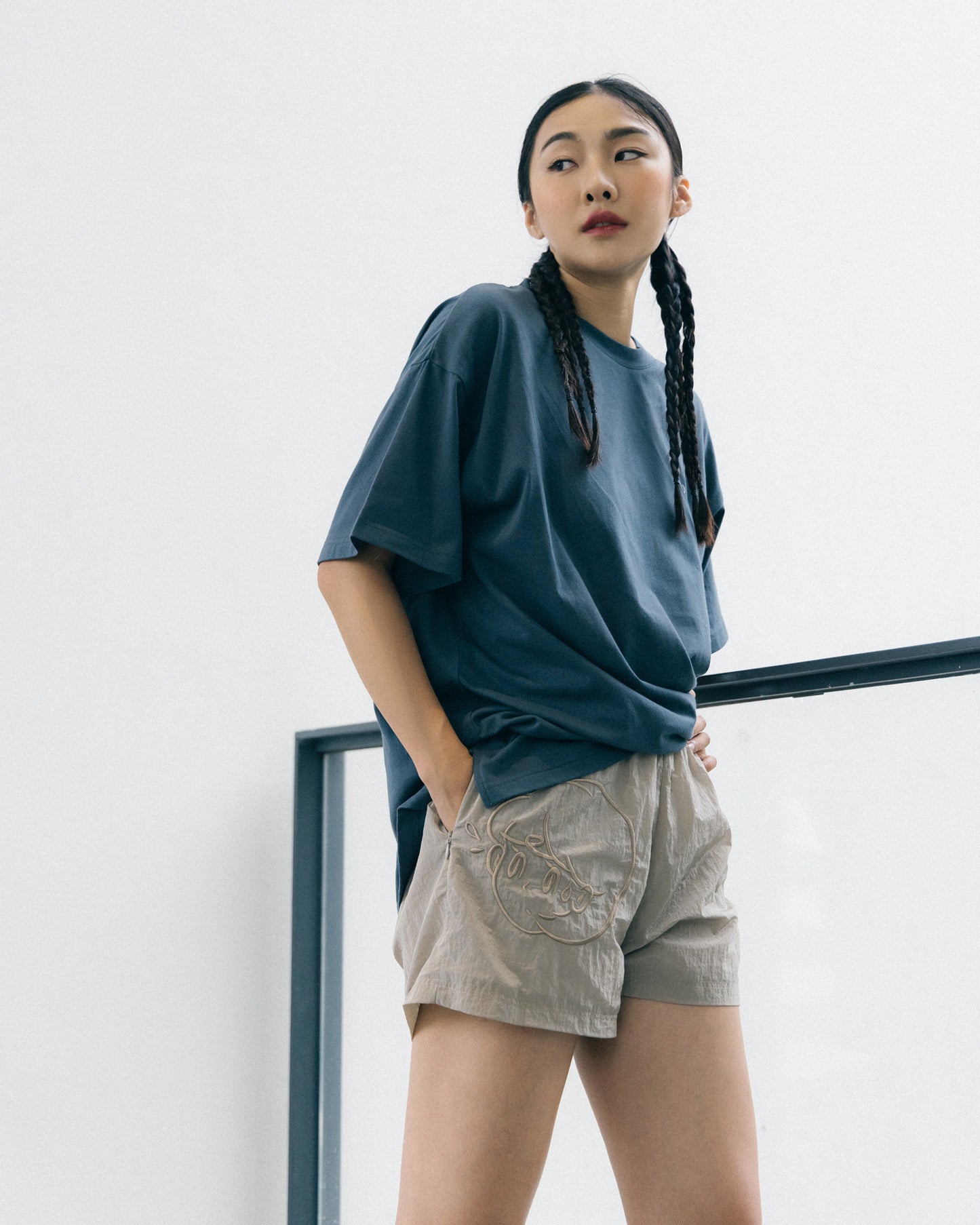Aim Higher Club X Peep Nylon Shorts/ Beige