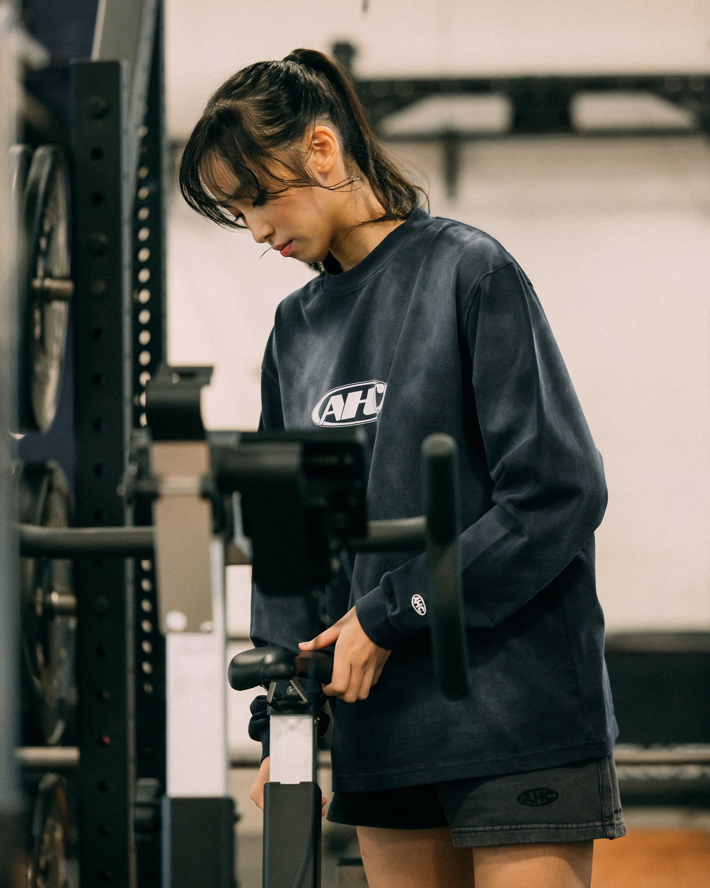 Aim Higher Club Unisex Sweat Shorts/ Washed Charcoal Navy