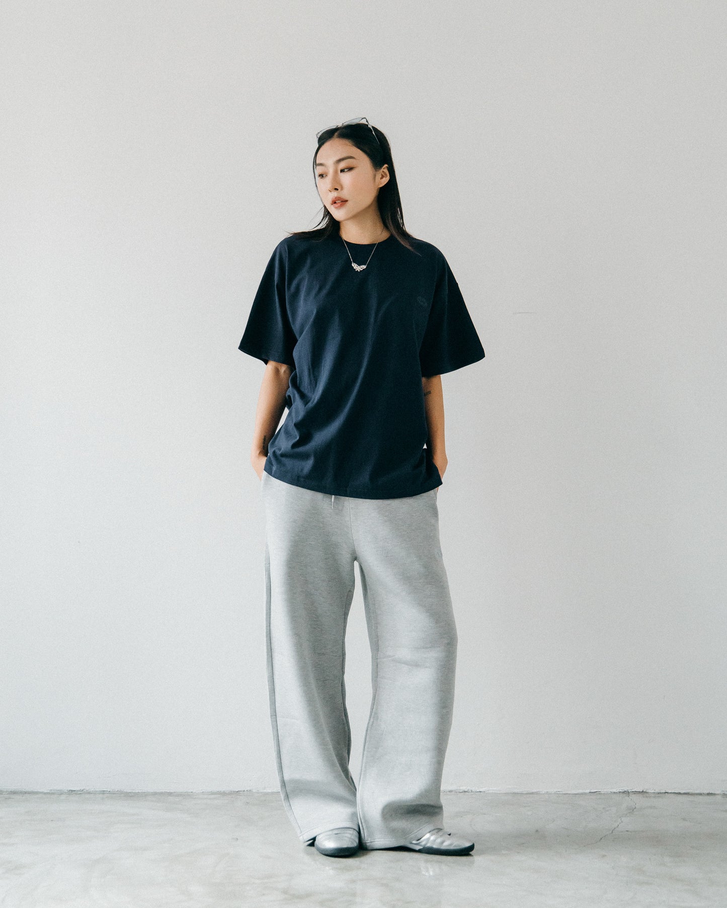 Aim Higher Club Wave Logo Tee/ Navy