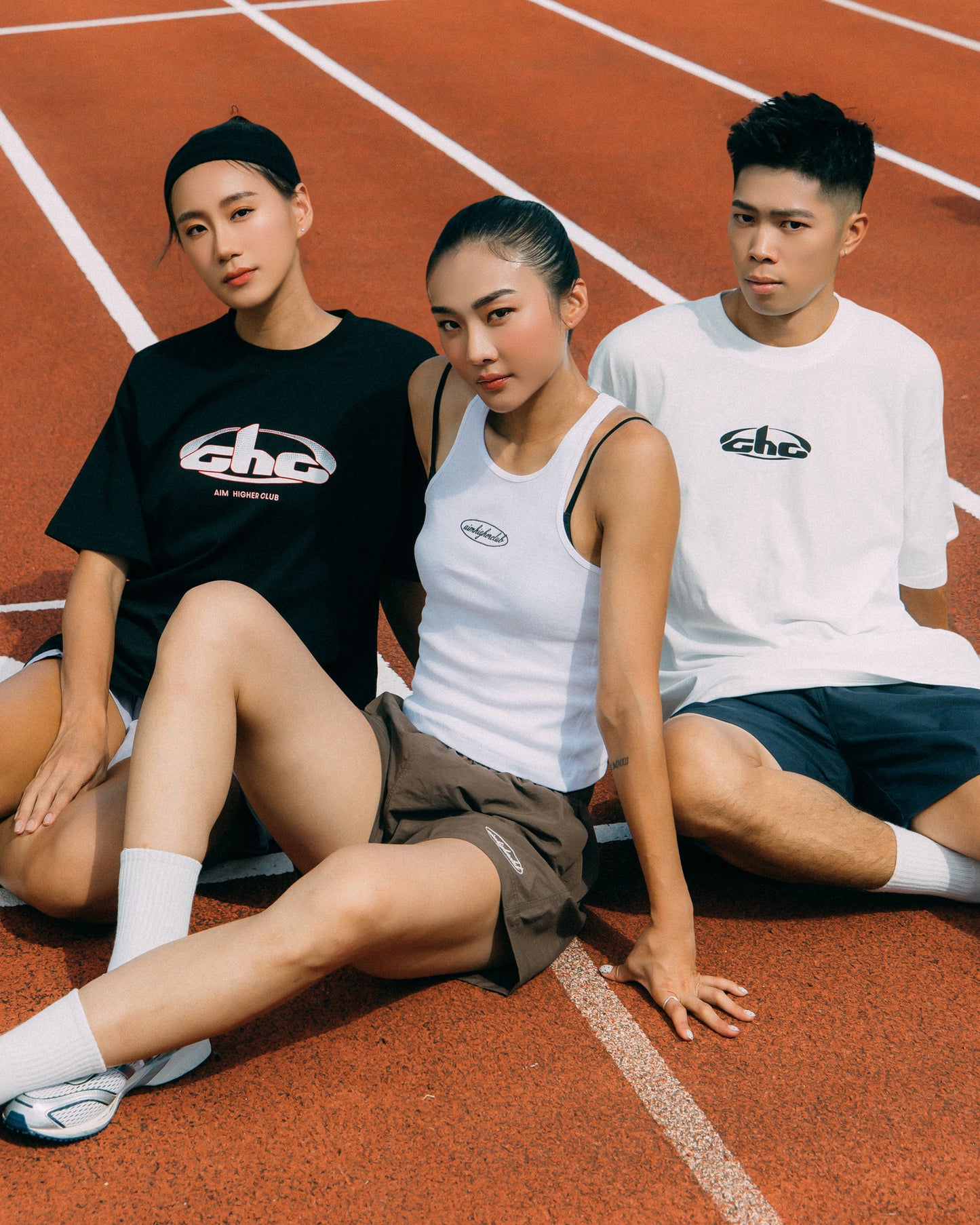 Aim Higher Club Women Oval Logo Nylon Shorts/ Brown