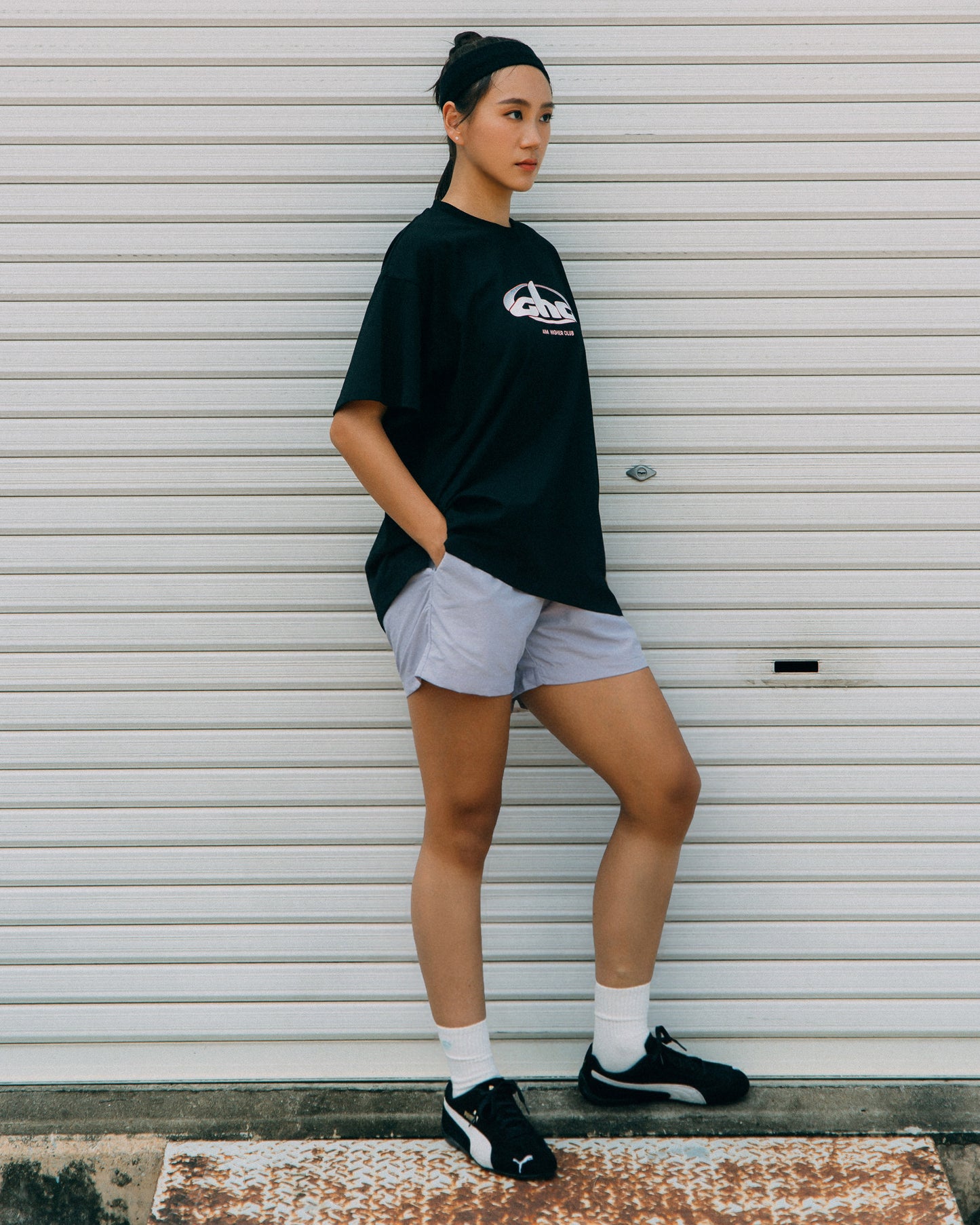 Aim Higher Club Track Retro Logo Tee/ Black
