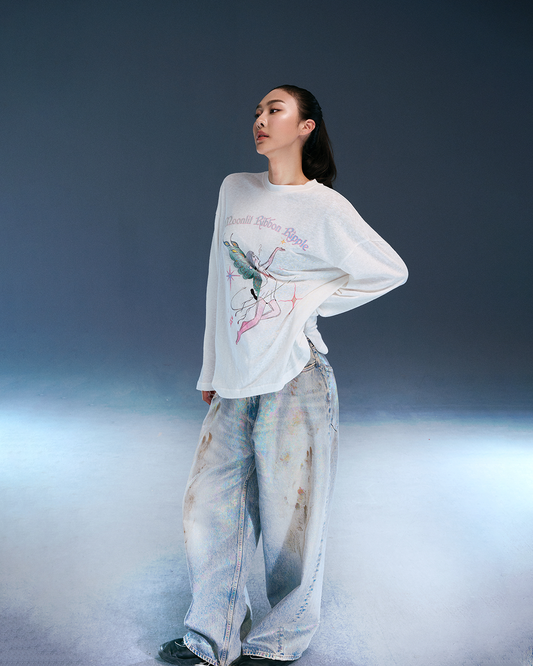 Aim Higher Club X Spellman Graphics Long Tee/ Off White