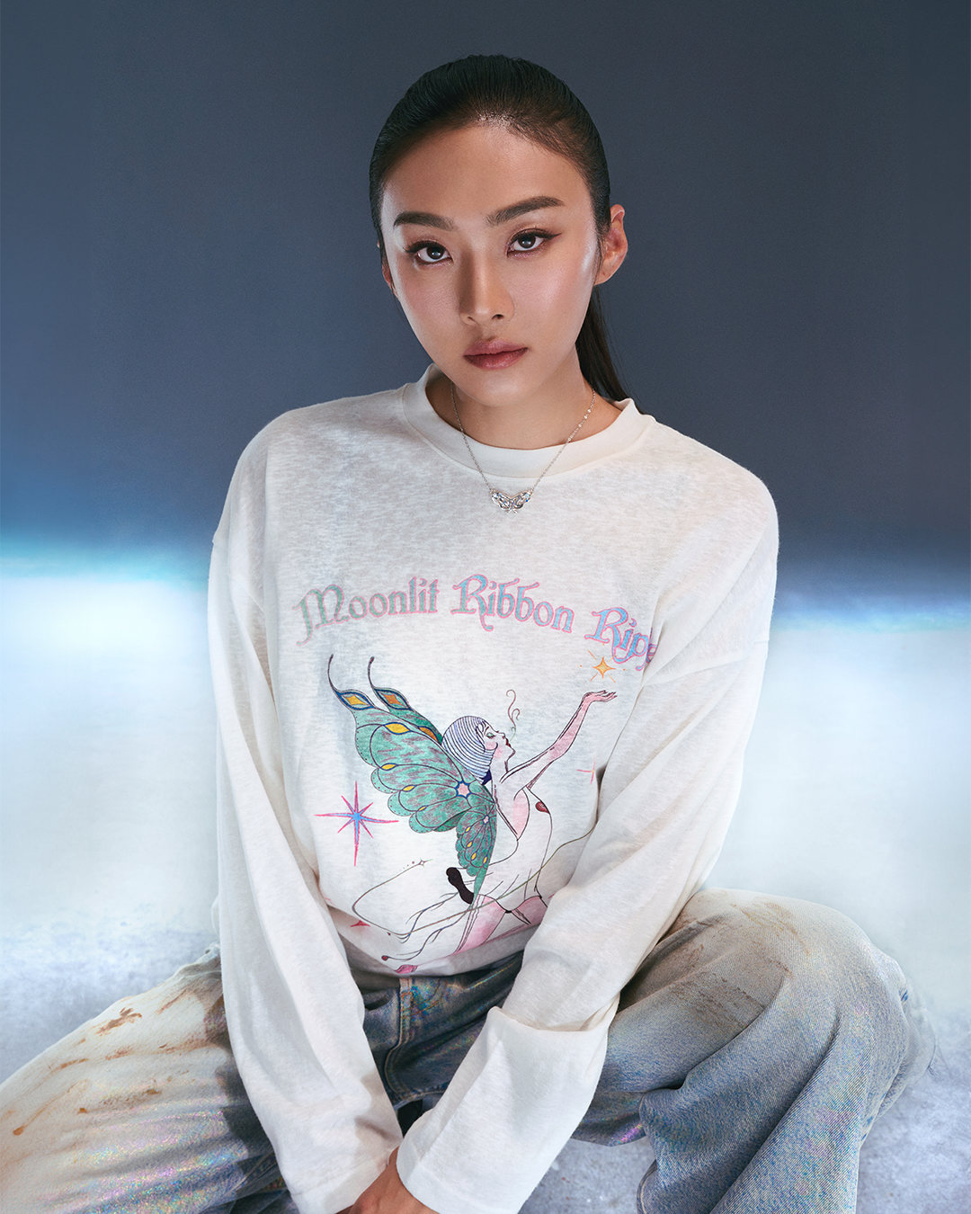 Aim Higher Club X Spellman Graphics Long Tee/ Off White