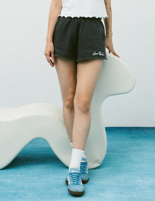 Aim Higher Club Sweat Shorts For Her/ Washed Charcoal
